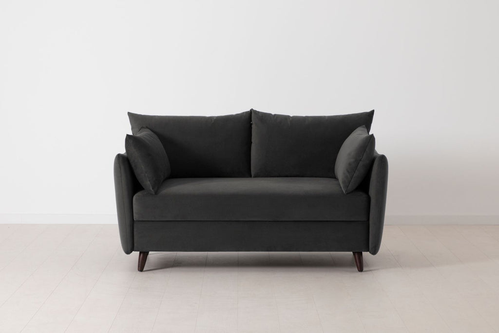 Swyft Model 08 2 Seater Sofa Bed - Made To Order Charcoal Velvet
