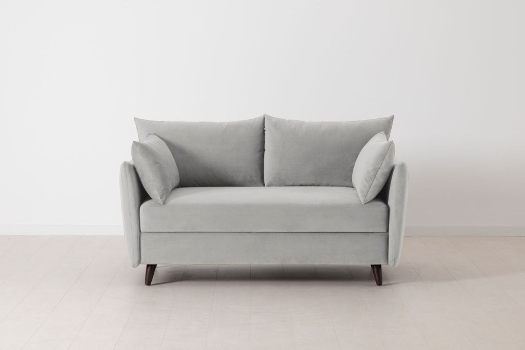 Swyft Model 08 2 Seater Sofa Bed - Made To Order Light Grey Velvet