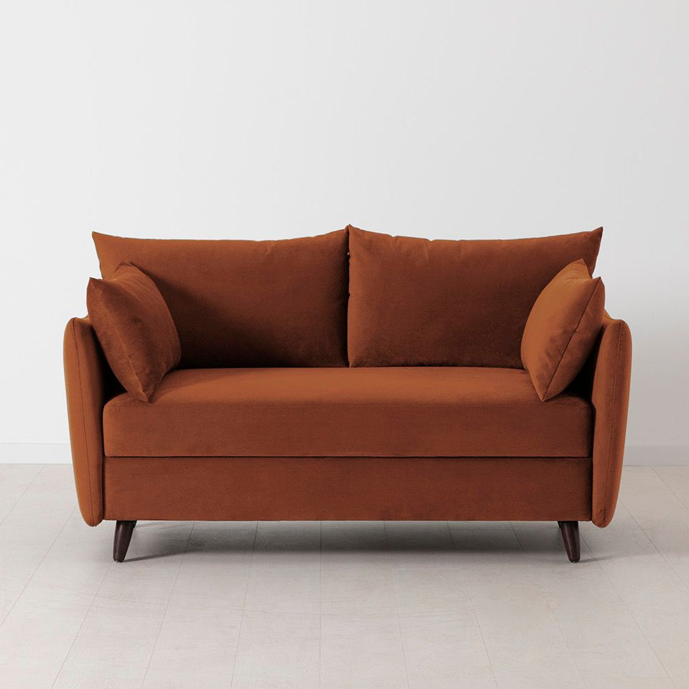 Swyft Model 08 2 Seater Sofa Bed - Made To Order - Umber Velvet - Uneeka