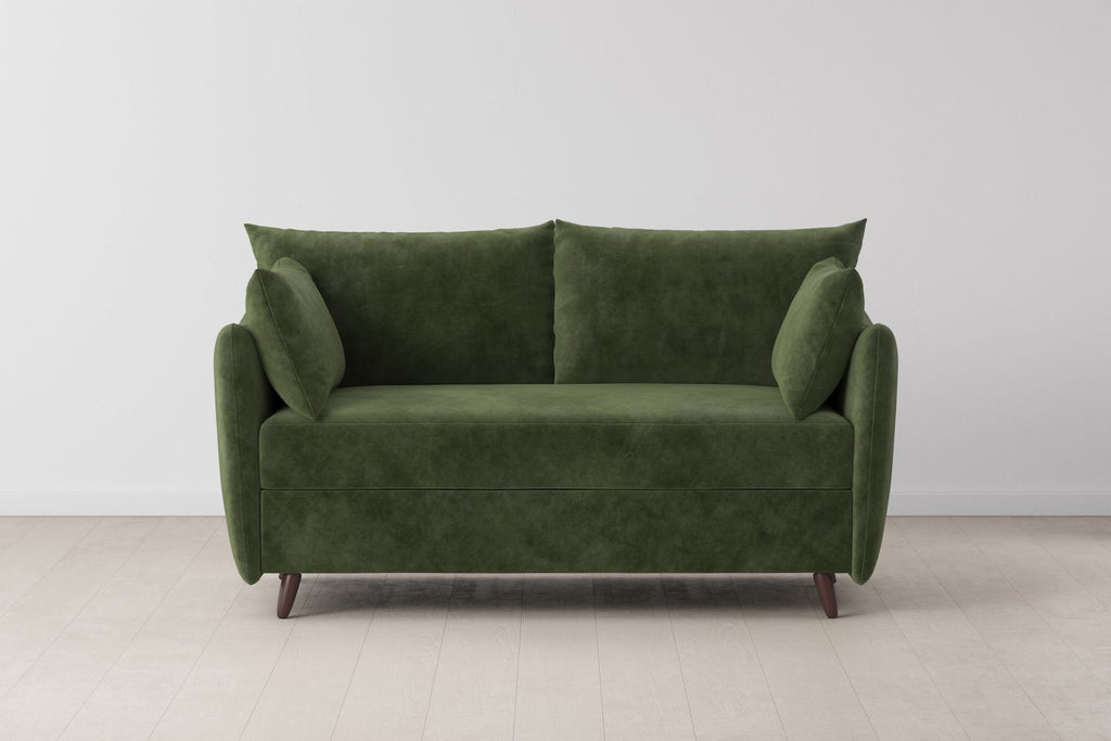 Swyft Model 08 2 Seater Sofa Bed - Made To Order Conifer Mottled Velvet