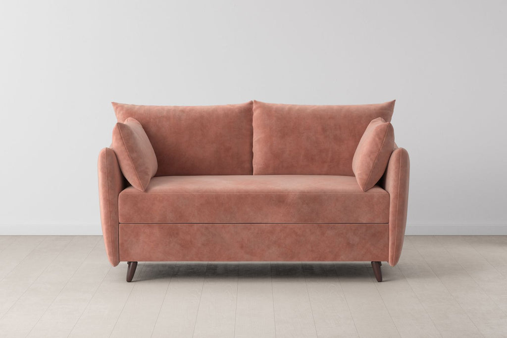 Swyft Model 08 2 Seater Sofa Bed - Made To Order Terracotta Mottled Velvet