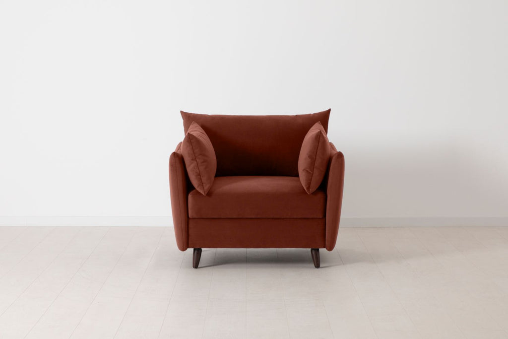 Swyft Model 08 Armchair Bed - Made To Order Brick Velvet