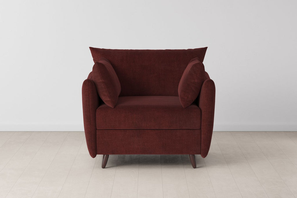 Swyft Model 08 Armchair Bed - Made To Order Burgundy Royal Velvet