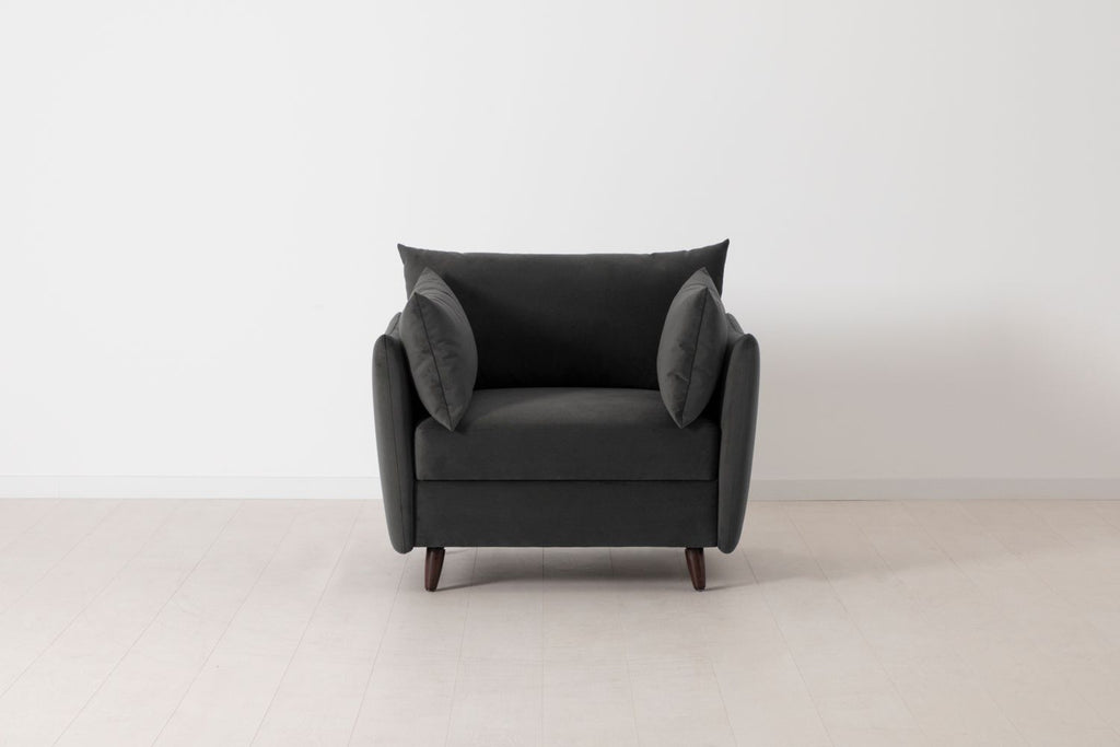 Swyft Model 08 Armchair Bed - Made To Order Charcoal Velvet