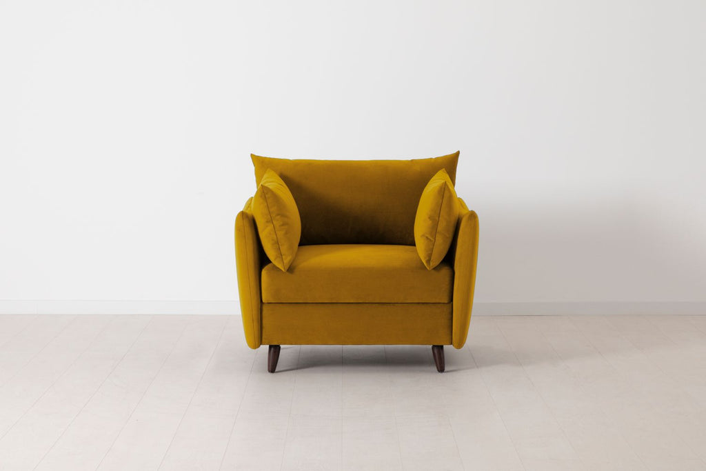 Swyft Model 08 Armchair Bed - Made To Order Mustard Velvet