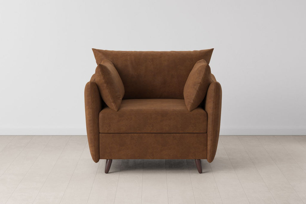Swyft Model 08 Armchair Bed - Made To Order Faux Leather Chestnut