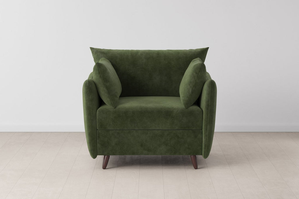 Swyft Model 08 Armchair Bed - Made To Order Conifer Mottled Velvet