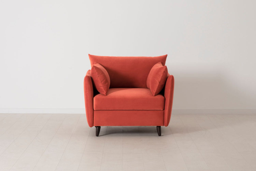 Swyft Model 08 Armchair Bed - Made To Order Coral Eco Velvet