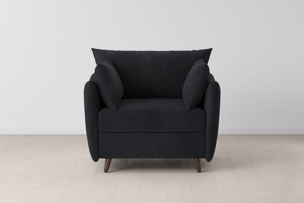 Swyft Model 08 Armchair Bed - Made To Order Ink Suede