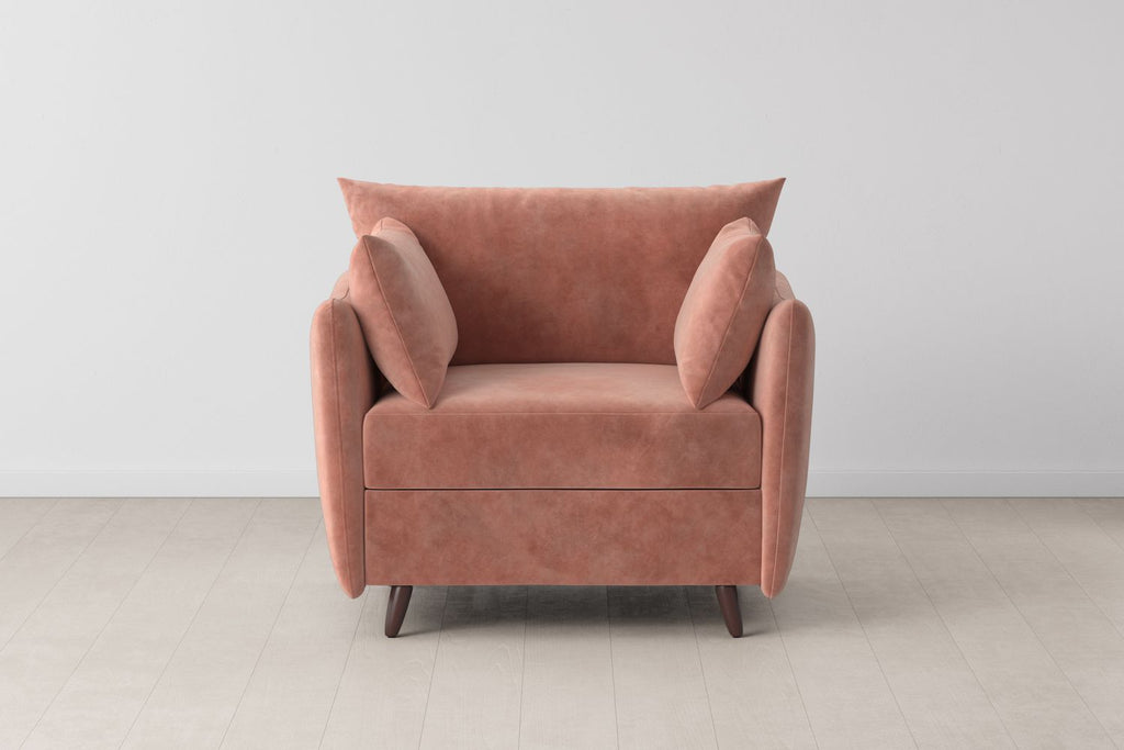 Swyft Model 08 Armchair Bed - Made To Order Terracotta Mottled Velvet