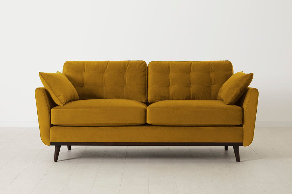 Swyft Model 10 2 Seater Sofa - Made To Order Mustard Velvet