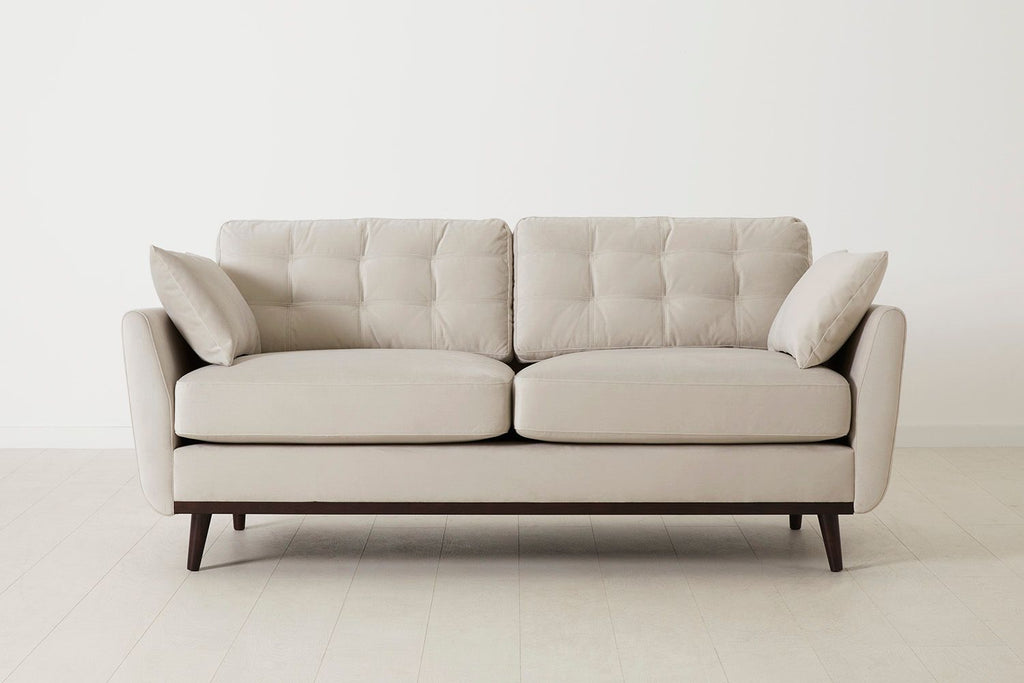 Swyft Model 10 2 Seater Sofa - Made To Order Bone Velvet