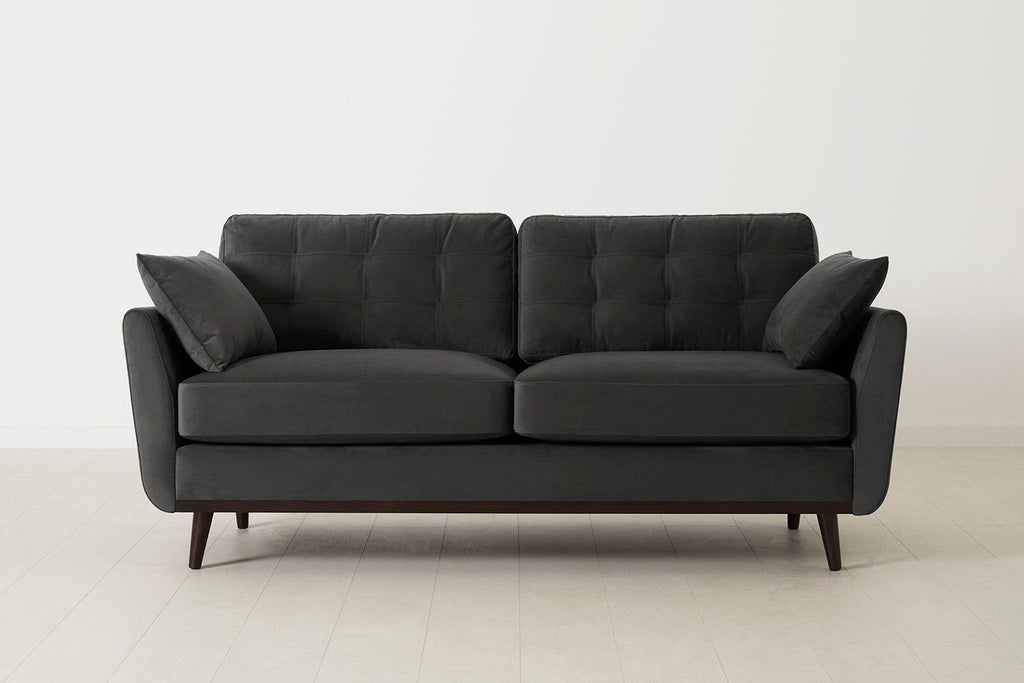 Swyft Model 10 2 Seater Sofa - Made To Order Charcoal Velvet