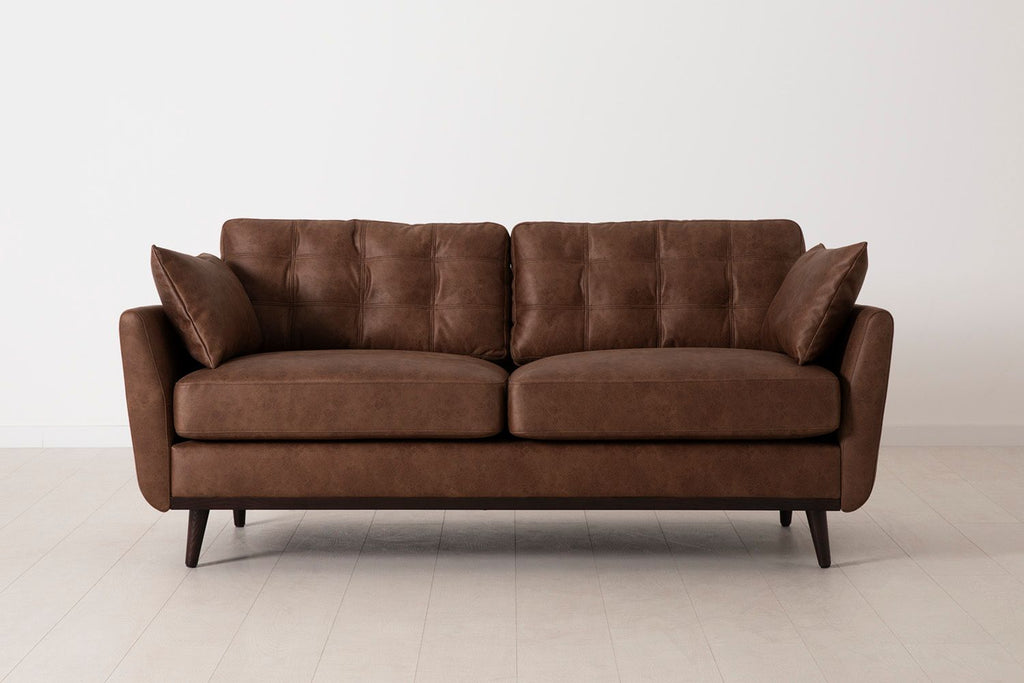 Swyft Model 10 2 Seater Sofa - Made To Order Chestnut Faux Leather