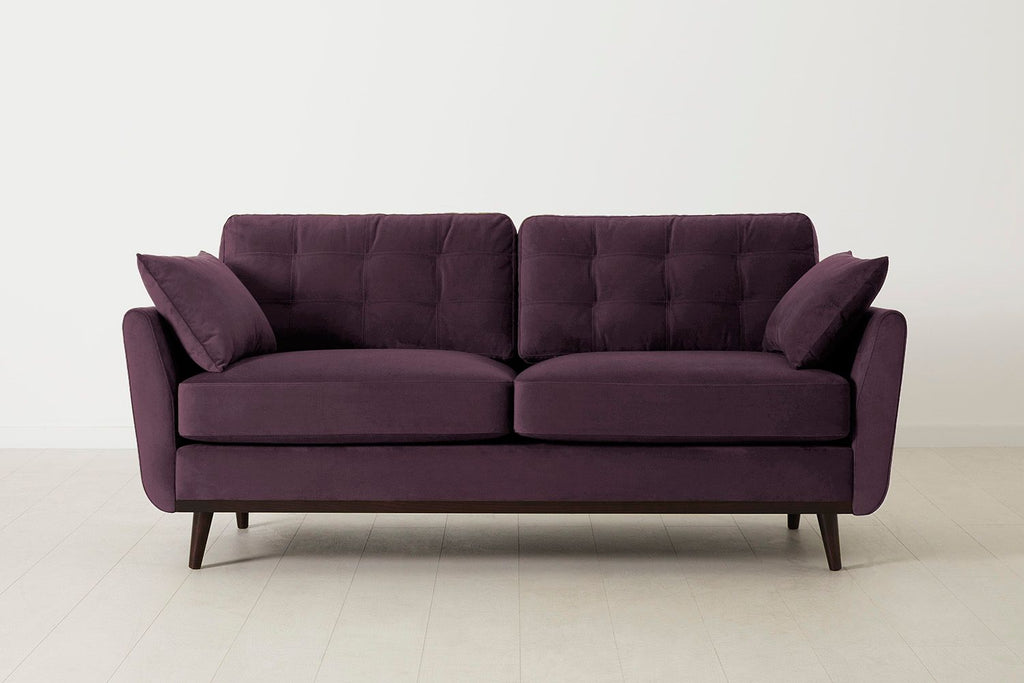 Swyft Model 10 2 Seater Sofa - Made To Order Grape Velvet