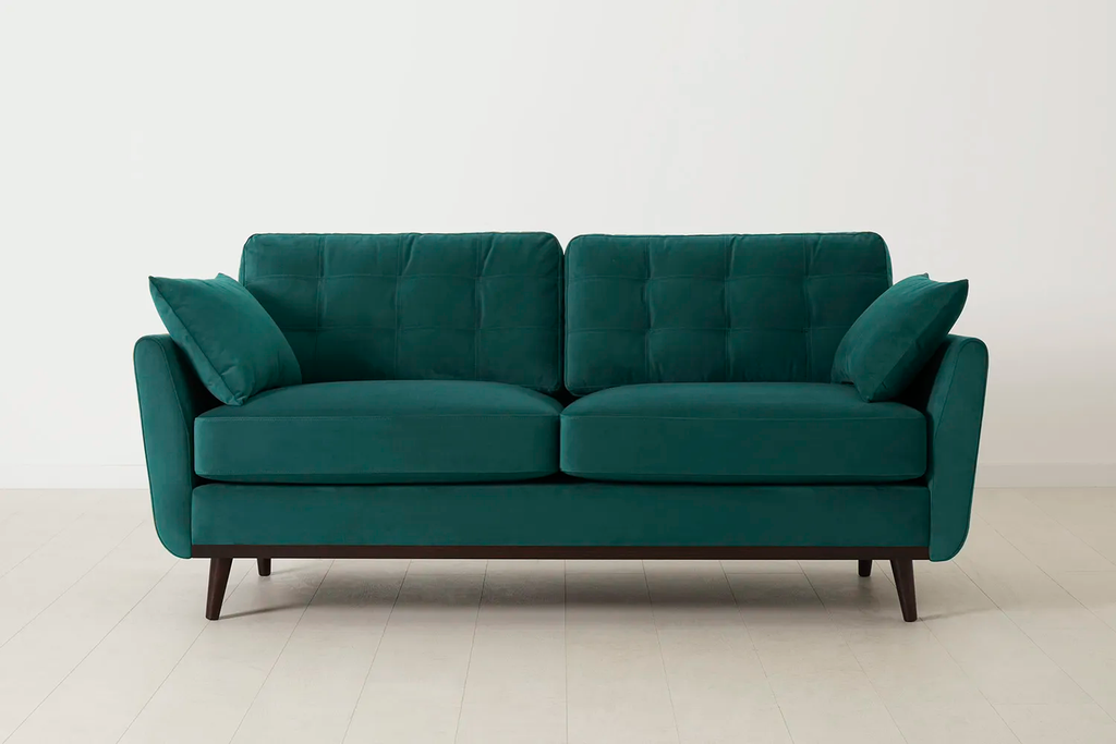 Swyft Model 10 2 Seater Sofa - Made To Order Kingfisher Velvet