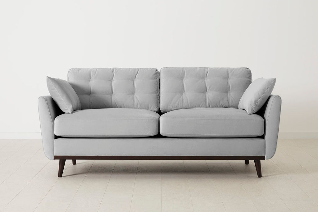Swyft Model 10 2 Seater Sofa - Made To Order Light Grey Velvet