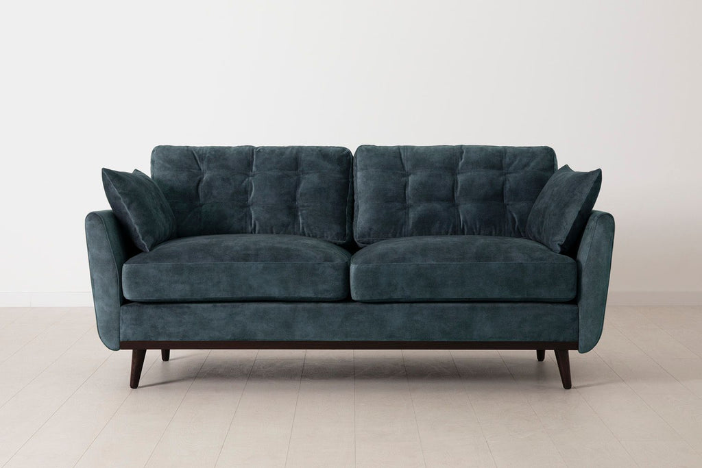 Swyft Model 10 2 Seater Sofa - Made To Order Ocean Mottled Velvet