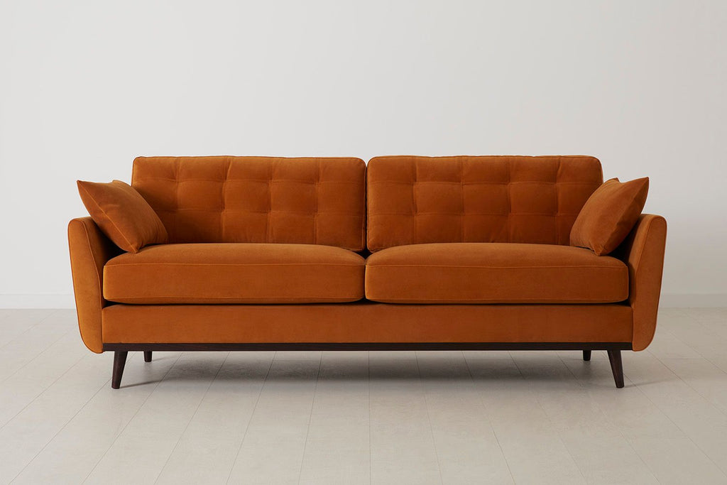 Swyft Model 10 3 Seater Sofa - Made To Order Bronze eco Velvet