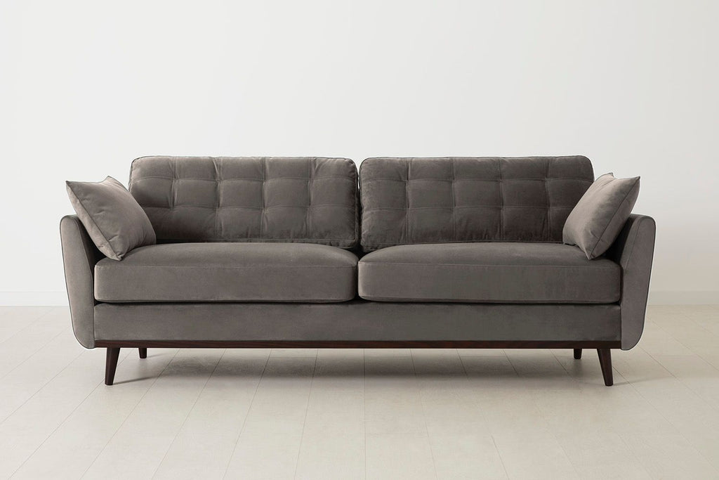 Swyft Model 10 3 Seater Sofa - Made To Order Elephant Velvet