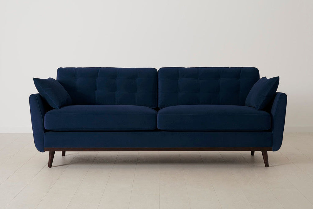 Swyft Model 10 3 Seater Sofa - Made To Order Indigo Eco Velvet