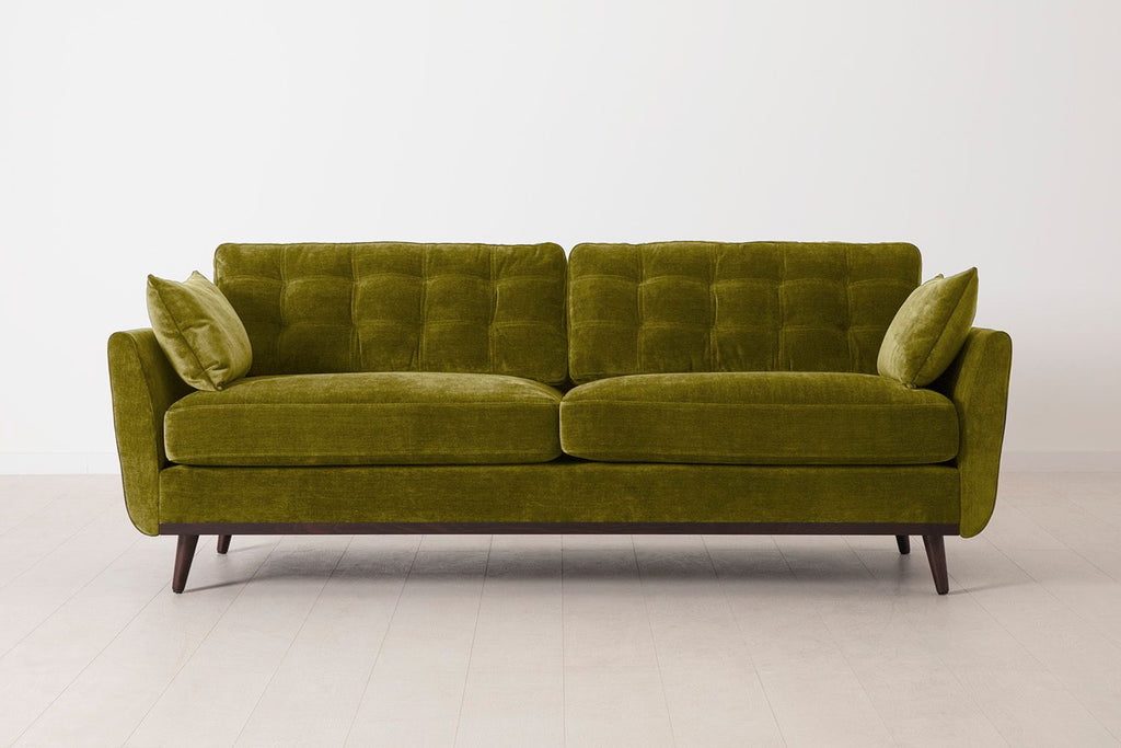 Swyft Model 10 3 Seater Sofa - Made To Order Moss Royal Velvet
