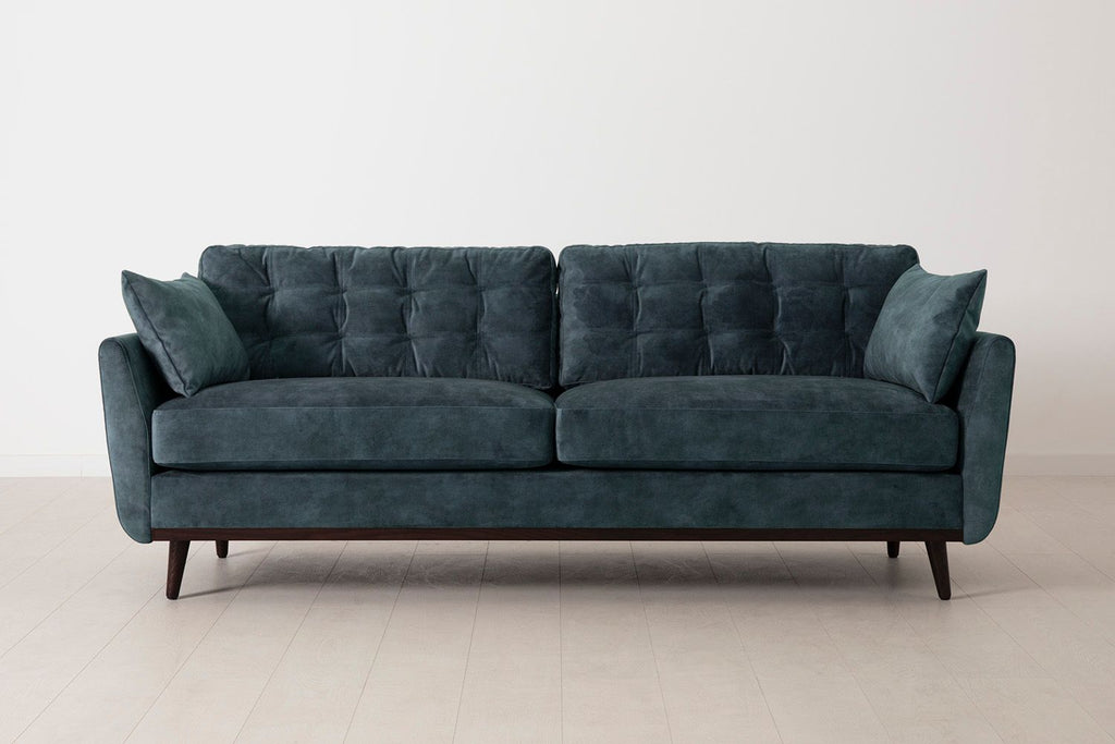 Swyft Model 10 3 Seater Sofa - Made To Order Ocean Mottled Velvet