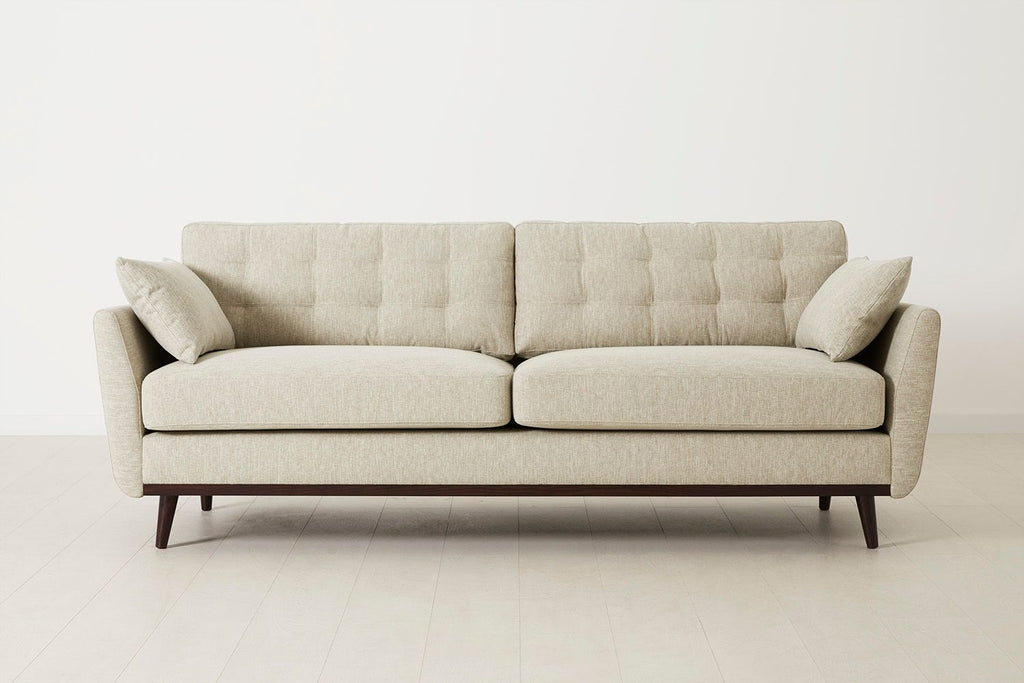 Swyft Model 10 3 Seater Sofa - Made To Order Pebble Linen