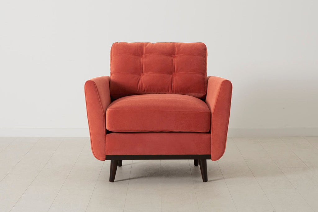 Swyft Model 10 Armchair - Made To Order Coral Eco Velvet