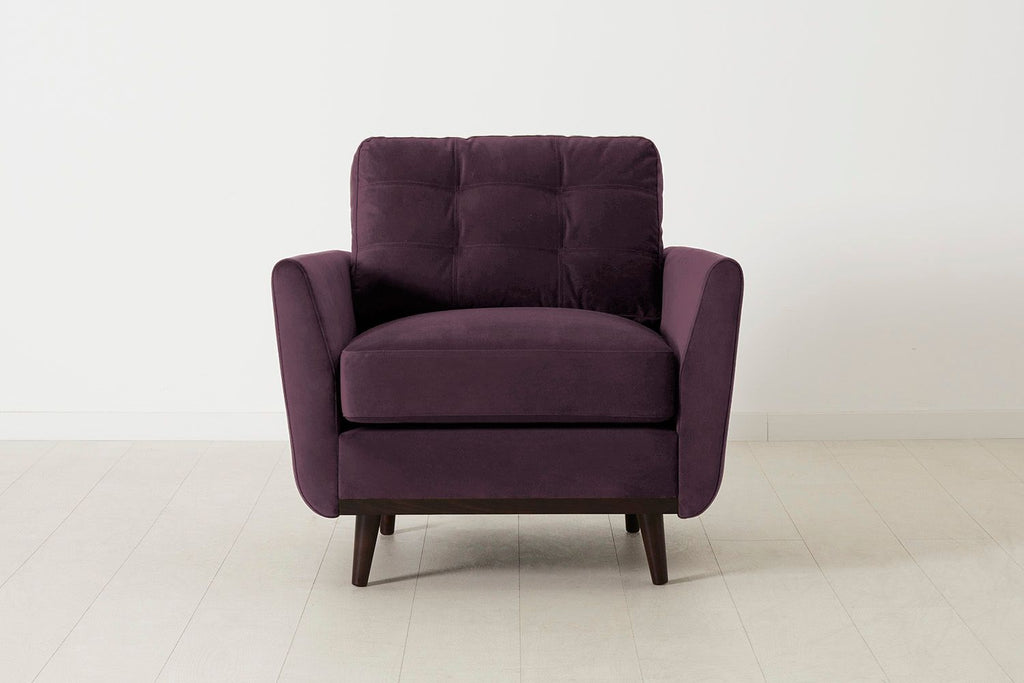 Swyft Model 10 Armchair - Made To Order Grape Velvet