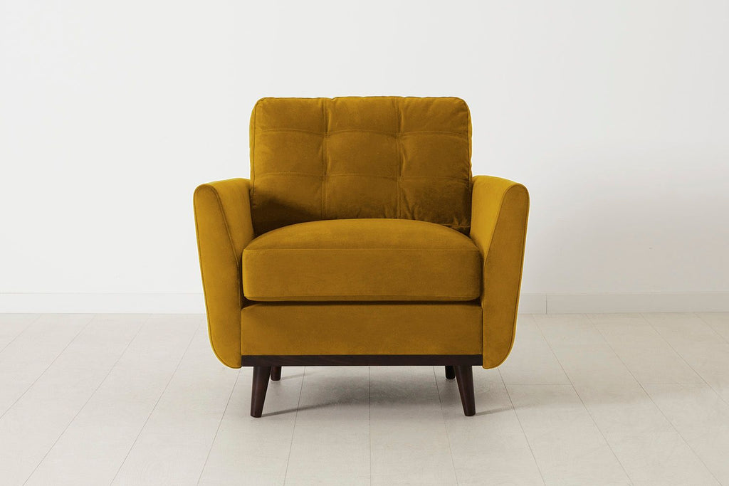 Swyft Model 10 Armchair - Made To Order Mustard Velvet