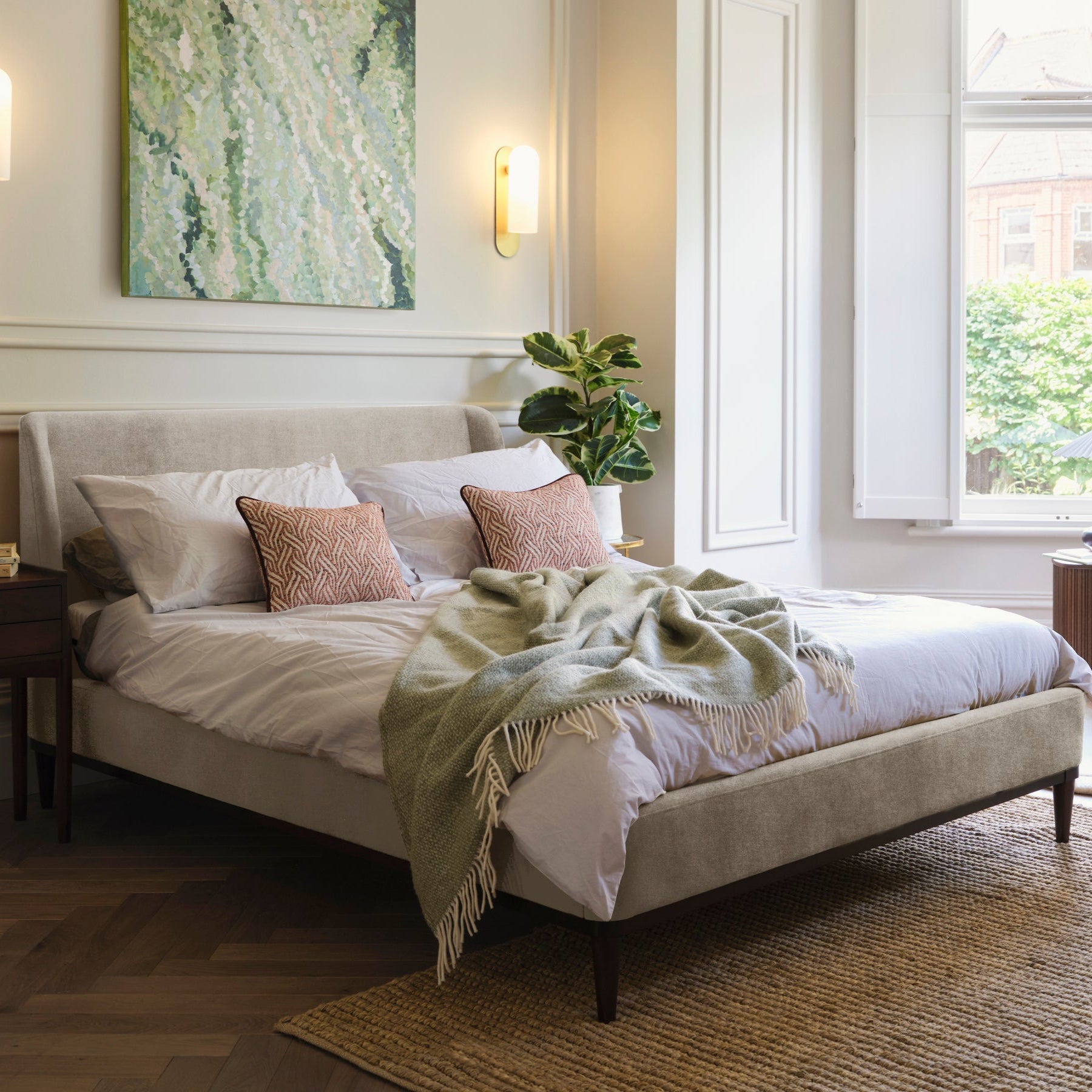 Swyft Bed 02 - Double - Chalk Chenille - Swyft at Uneeka