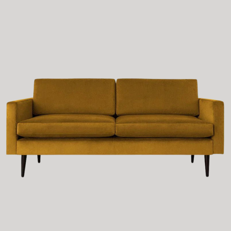 Swyft Model 01 2 Seater Sofa - Mustard Velvet - Swyft at Uneeka