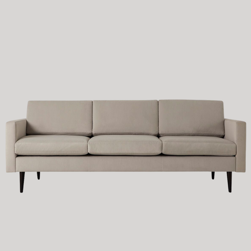 Swyft Model 01 3 Seater Sofa - Bone Velvet - Uneeka