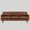 Swyft Model 01 3 Seater Sofa - Chestnut Faux Leather - Uneeka