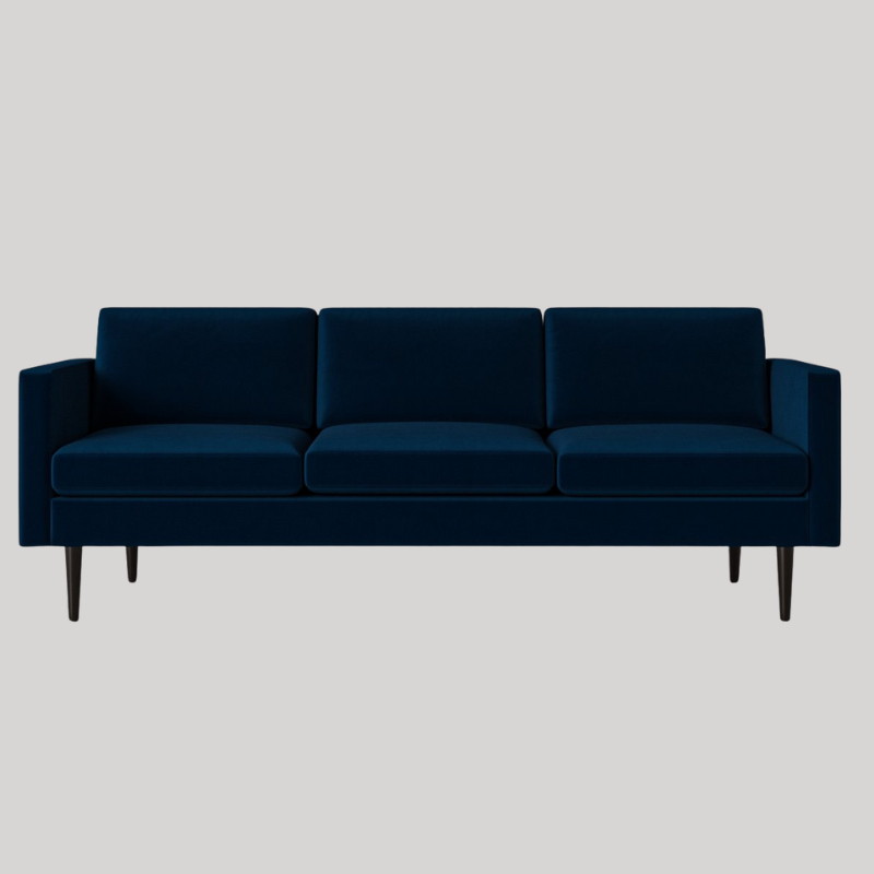 Swyft Model 01 3 Seater Sofa - Indigo Eco Velvet - Swyft at Uneeka
