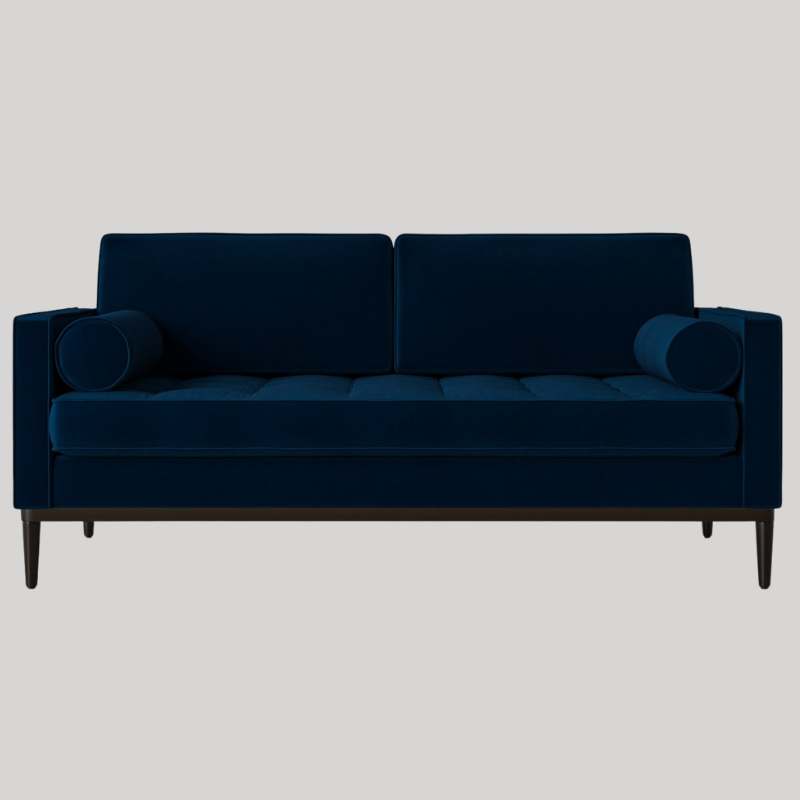 Swyft Model 02 2 Seater Sofa - Indigo Eco Velvet - Swyft at Uneeka