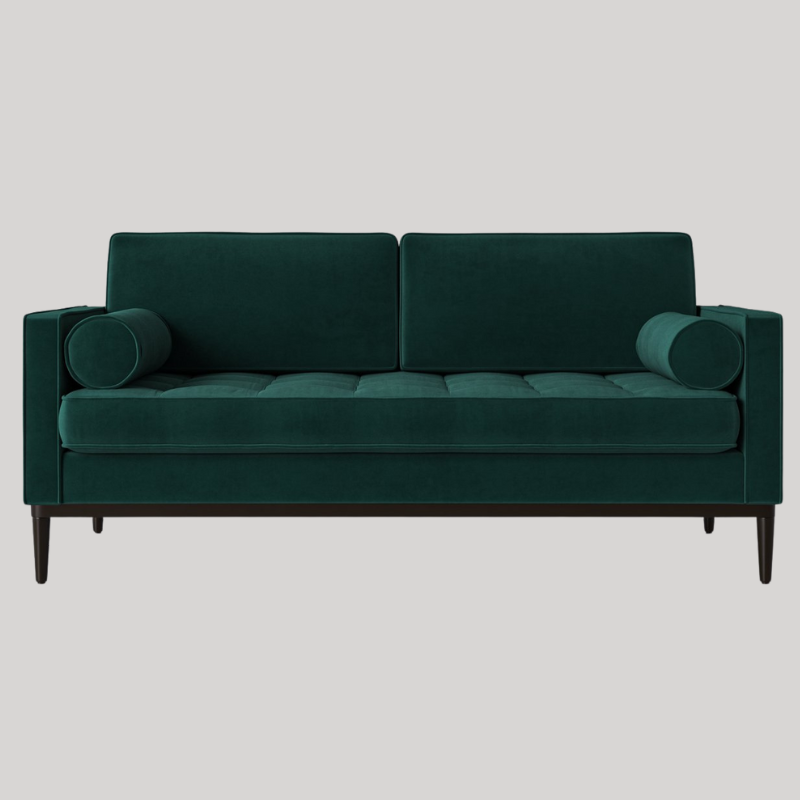 Swyft Model 02 2 Seater Sofa - Kingfisher Velvet - Swyft at Uneeka