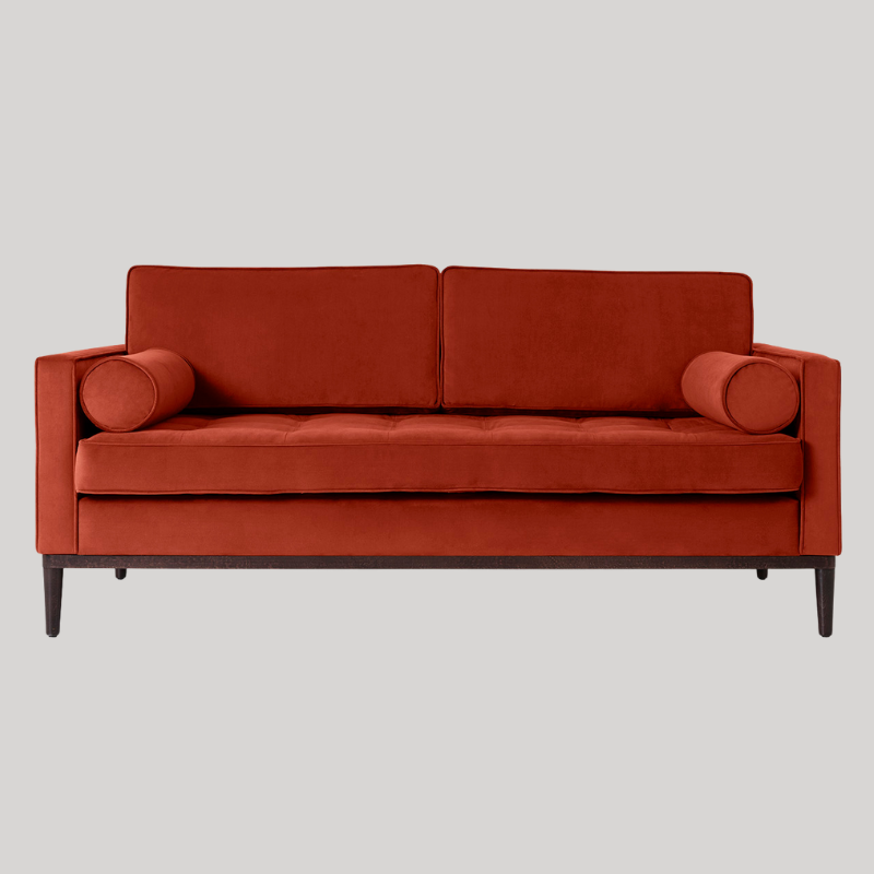 Swyft Model 02 2 Seater Sofa - Paprika Eco Velvet - Swyft at Uneeka