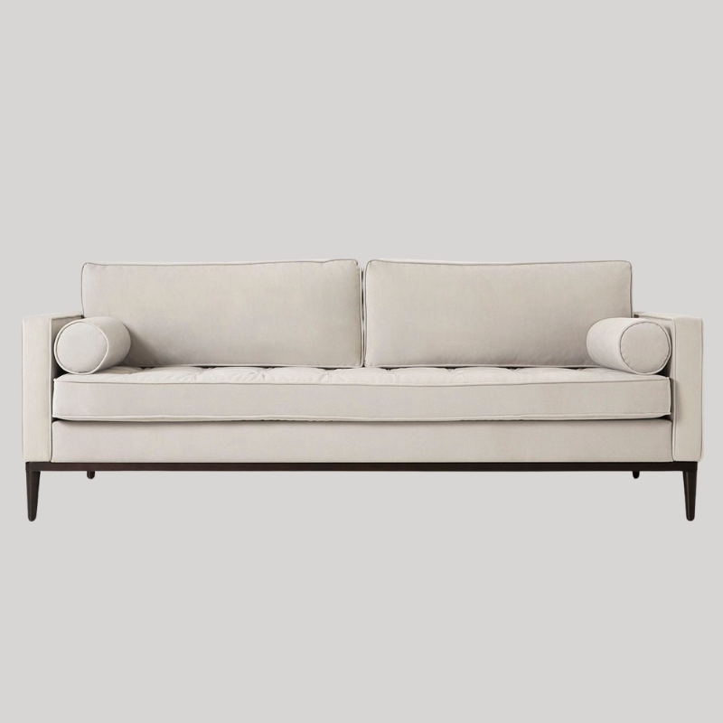 Swyft Model 02 3 Seater Sofa - Bone Velvet - Swyft at Uneeka