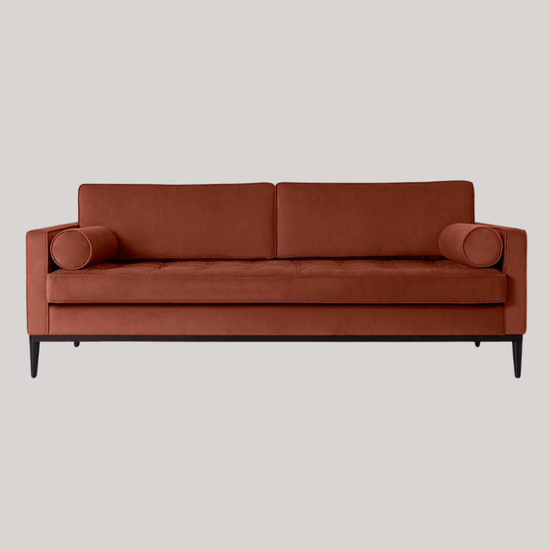 Swyft Model 02 3 Seater Sofa - Brick Velvet - Swyft at Uneeka