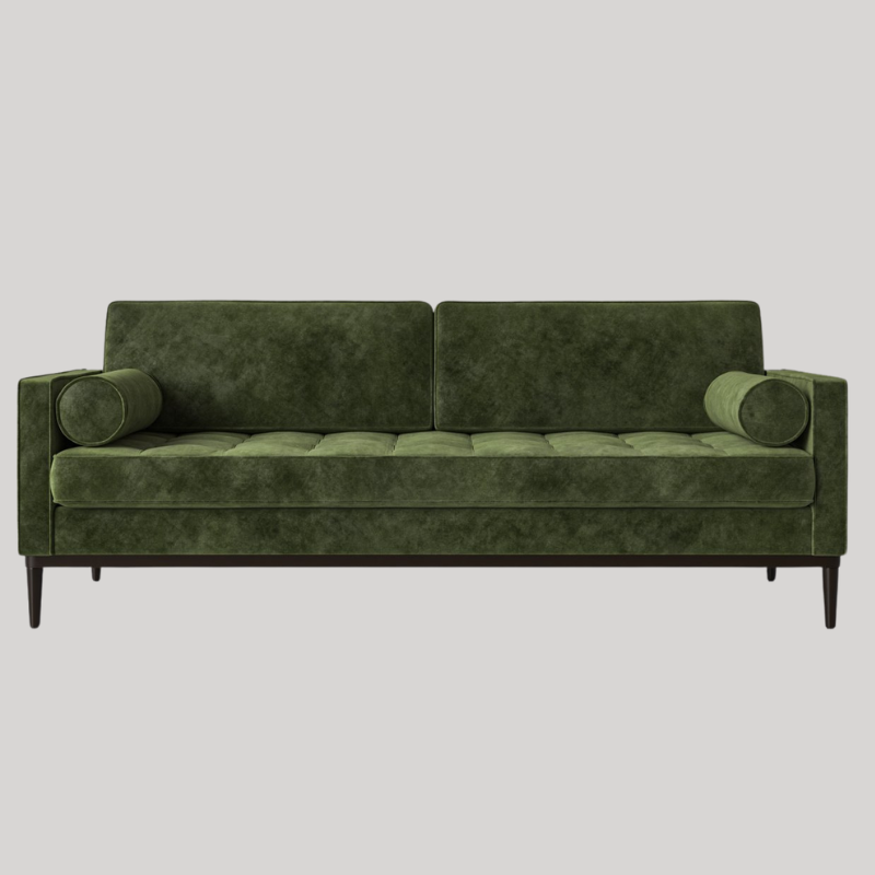 Swyft Model 02 3 Seater Sofa - Conifer Mottled Velvet - Swyft at Uneeka