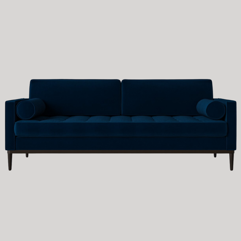 Swyft Model 02 3 Seater Sofa - Indigo Eco Velvet - Swyft at Uneeka