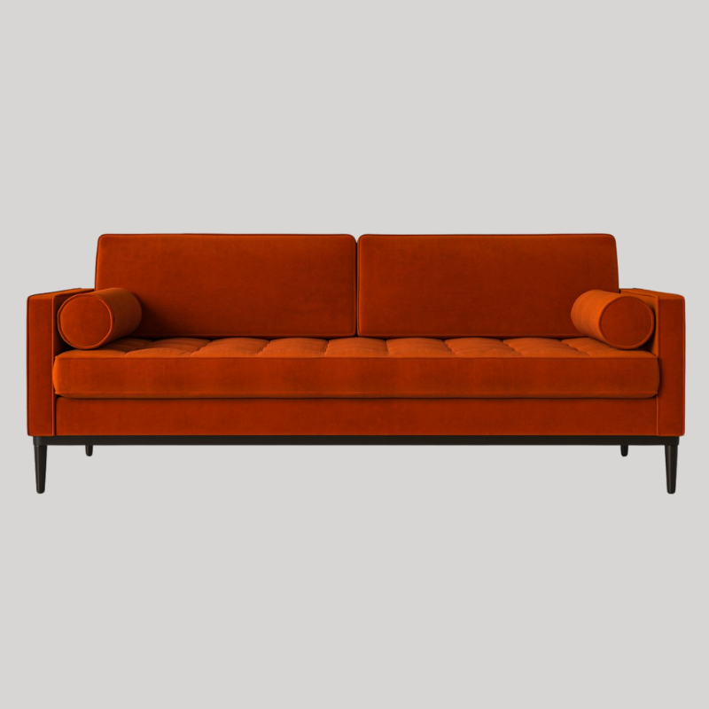 Swyft Model 02 3 Seater Sofa - Paprika Eco Velvet - Swyft at Uneeka