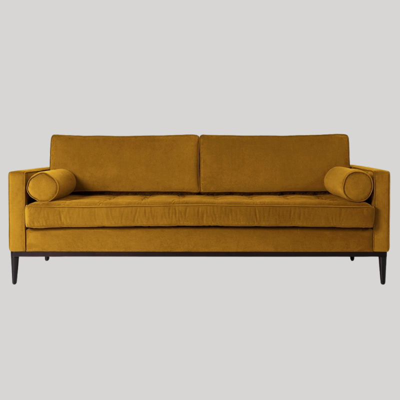 Swyft Model 02 3 Seater Sofa - Velvet Mustard - Swyft at Uneeka
