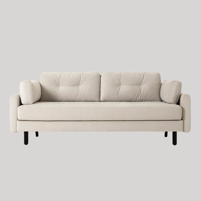 Swyft Model 04 3 Seat Double Sofa Bed - Bone Velvet - Swyft at Uneeka