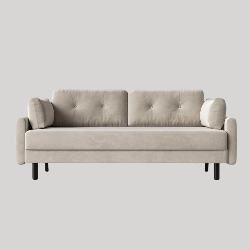 Swyft Model 04 3 Seat Double Sofa Bed - Chalk Chenille - Swyft at Uneeka