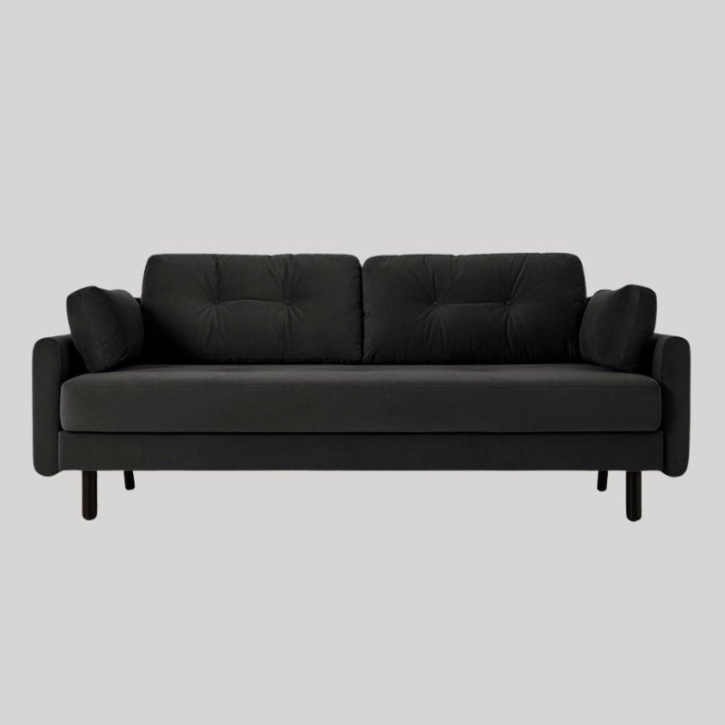 Swyft Model 04 3 Seat Double Sofa Bed - Charcoal Velvet - Swyft at Uneeka