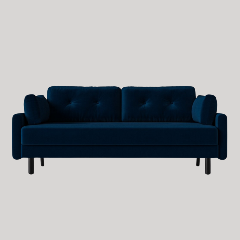 Swyft Model 04 3 Seat Double Sofa Bed - Indigo Eco Velvet - Swyft at Uneeka