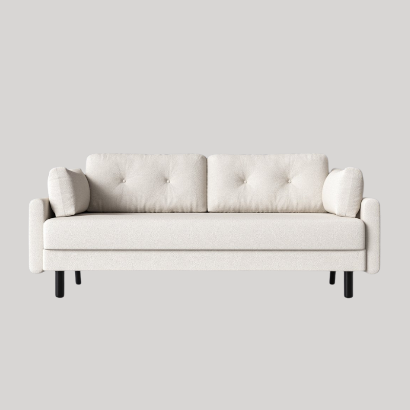 Swyft Model 04 3 Seat Double Sofa Bed - Ivory Boucle - Swyft at Uneeka